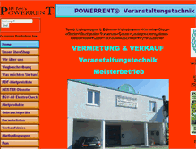 Tablet Screenshot of powerrent.de